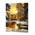 Golden Winter Glow Paint by Numbers