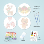 Holiday Bells & Candles 4-Pieces Paint by Numbers Placemat