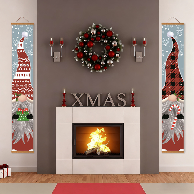 Holiday Gnome Pair Hanging Scroll Paint by Numbers Kit
