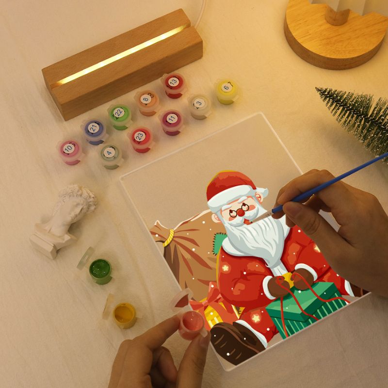 Joyful Santa Claus LED Paint by Numbers