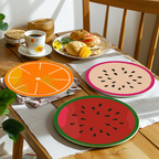 Juicy Fruit Collection 6-Pieces Paint by Numbers Placemat