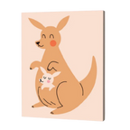 Kangaroo, Paint by Numbers for Kids