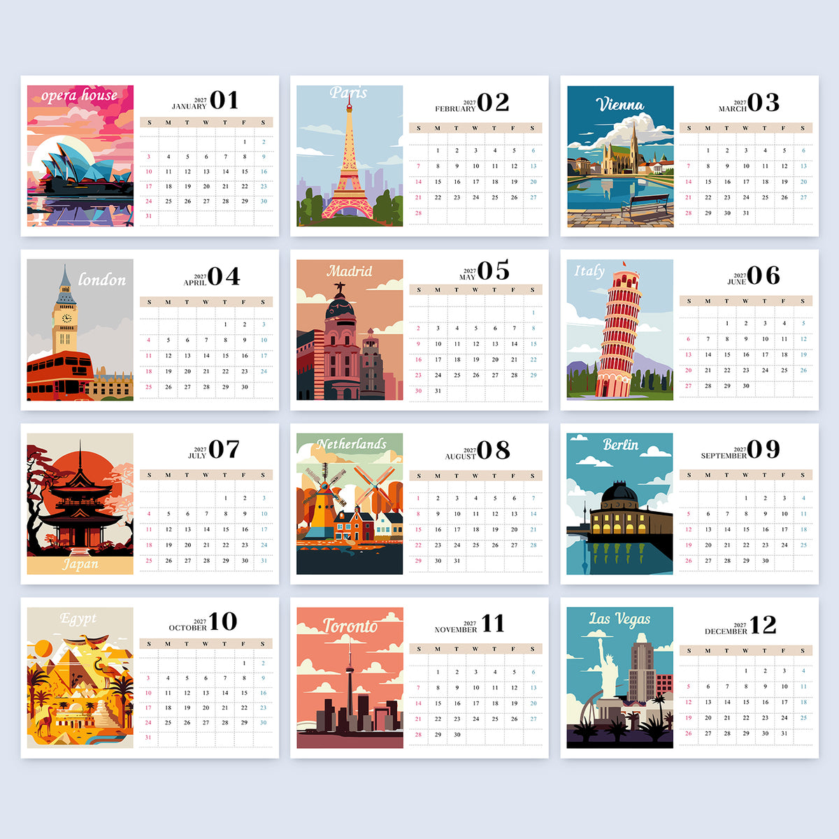 Landmark Paint by Numbers Calendar