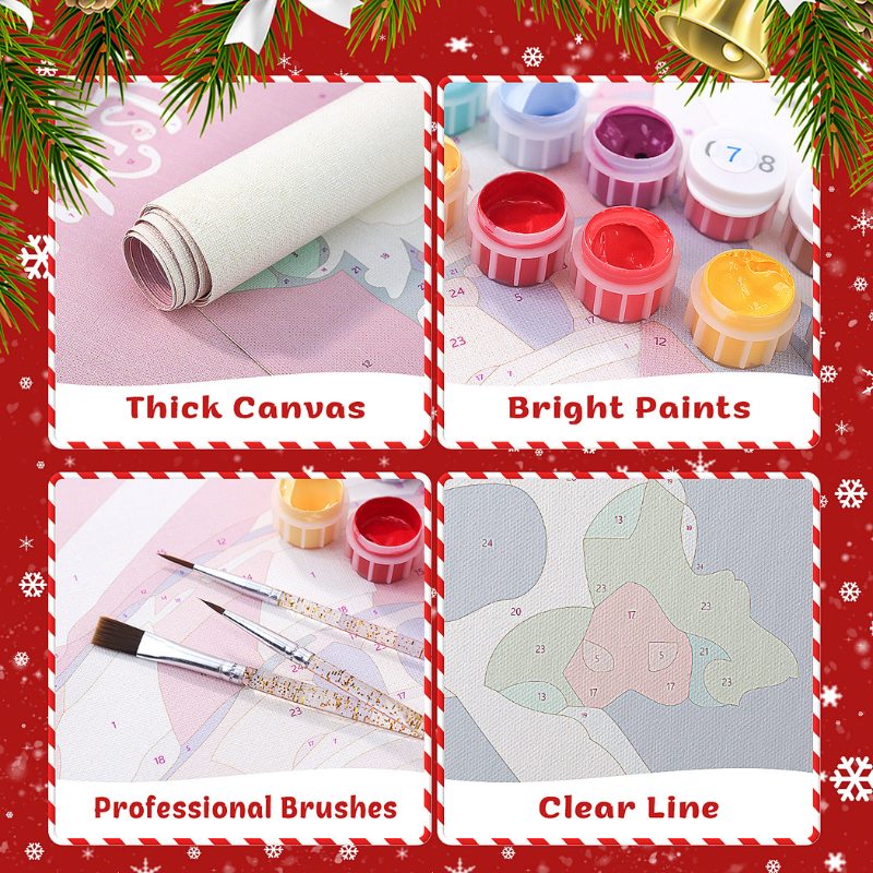 Merry Christmas Hanging Scroll Paint by Numbers Kit
