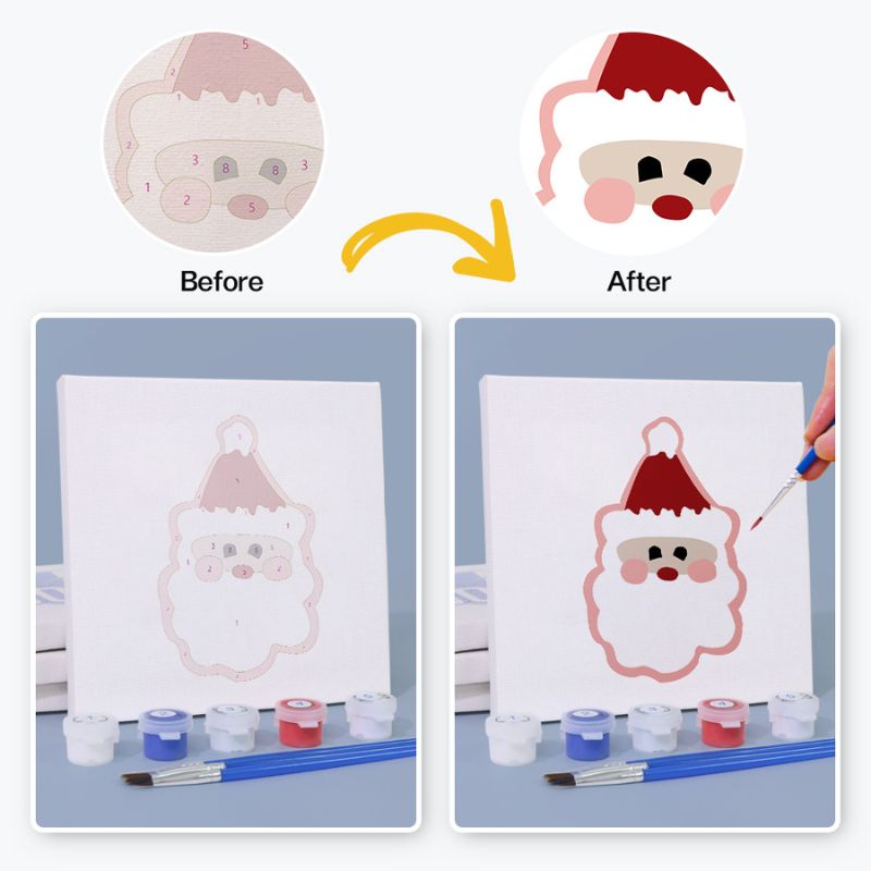 Merry Christmas Icons Mini Paint by Numbers