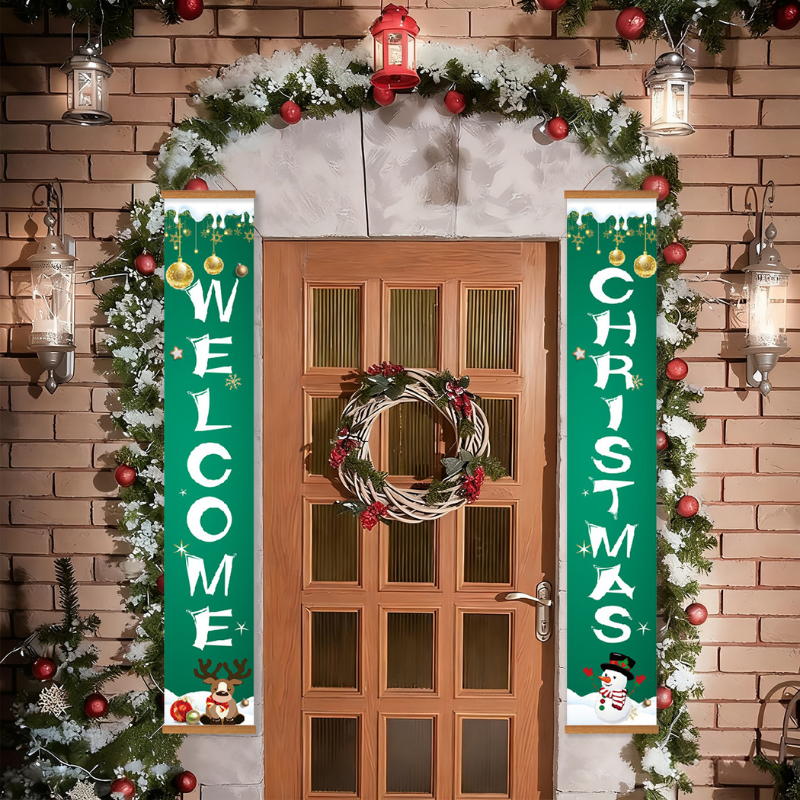 Merry Christmas Welcome Hanging Scroll Paint by Numbers Kit