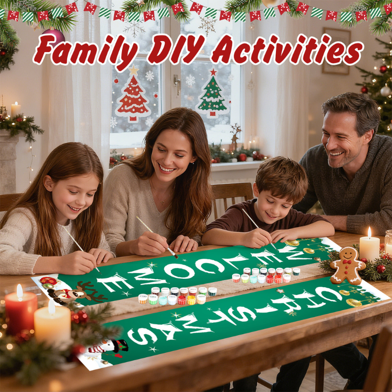 Merry Christmas Welcome Hanging Scroll Paint by Numbers Kit