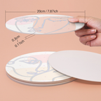 Minimalist Face Designs 6-Pieces Paint by Numbers Placemat