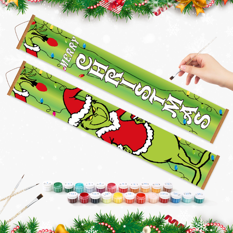Mischievous Christmas Hanging Scroll Paint by Numbers Kit