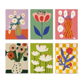 Modern Blooms - 6 Mini Paintings