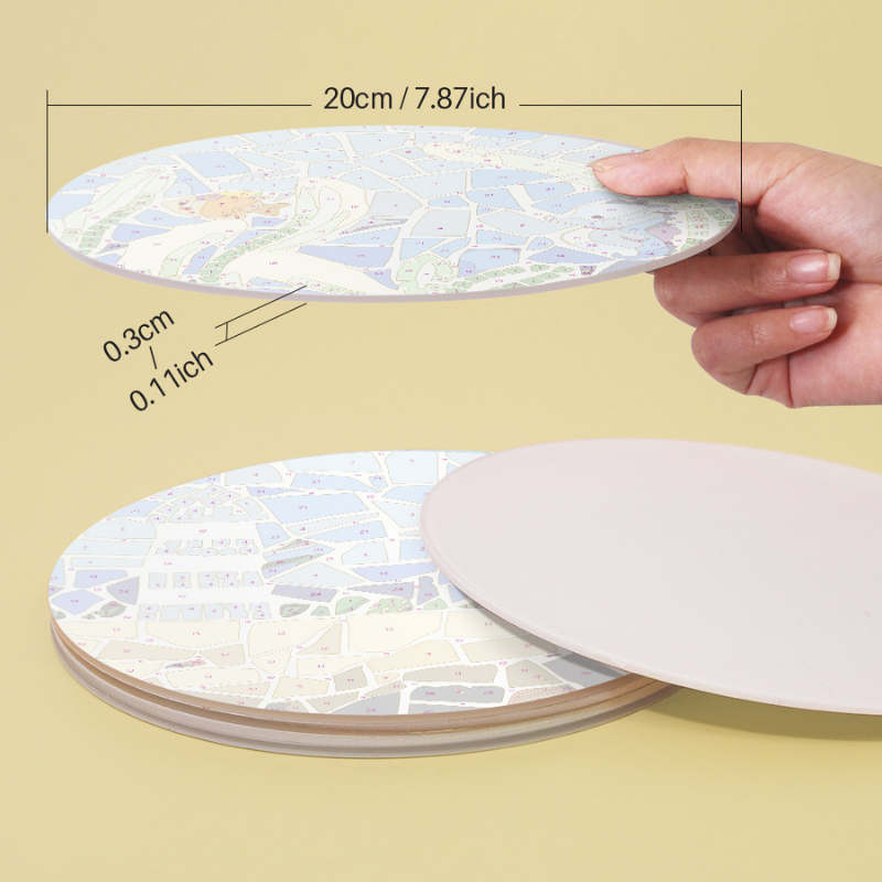 Nature & Sea Mosaic 6-Piece Paint by Numbers Placemat