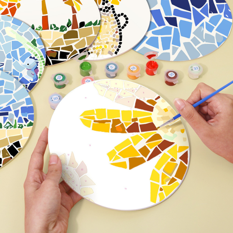 Nature & Sea Mosaic 6-Piece Paint by Numbers Placemat