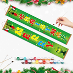 Playful Christmas Hanging Scroll Paint by Numbers Kit