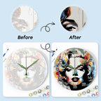 Pop Art Portrait Paint by Numbers Clock Kit