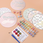 Positive Vibes 6-Pieces Paint by Numbers Placemat