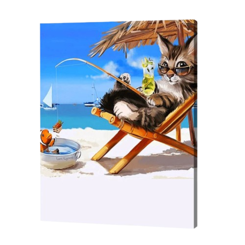Purrfect Vacation Paint by Numbers