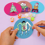 Quirky Christmas Characters Paint by Numbers Coasters