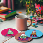 Quirky Christmas Characters Paint by Numbers Coasters