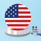 Red, White & Blue 6-Piece Paint by Numbers Placemat