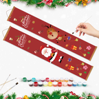Santa & Reindeer Christmas Hanging Scroll Paint by Numbers Kit
