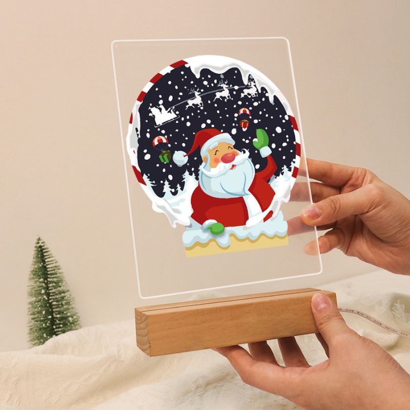 Santa’s Christmas Snow Globe LED Paint by Numbers