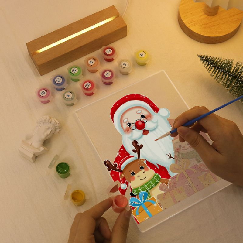 Santa’s Merry Winter Friends LED Paint by Numbers