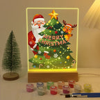 Santa and Reindeer Festive Tree LED Paint by Numbers