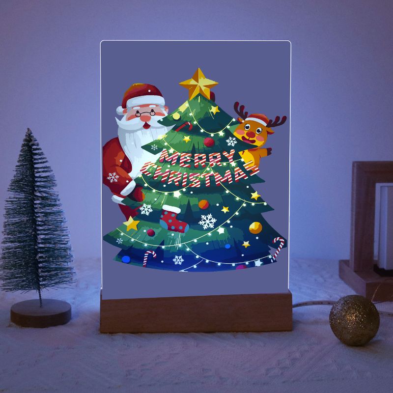 Santa and Reindeer Festive Tree LED Paint by Numbers