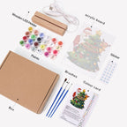 Santa and Reindeer Festive Tree LED Paint by Numbers