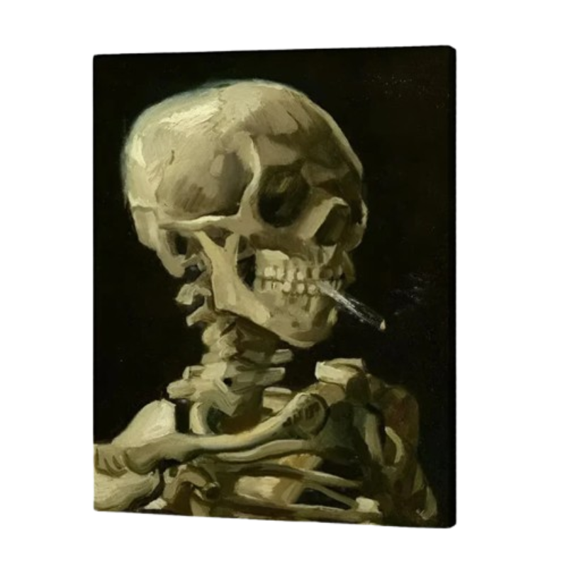 Skull with a Cigarette Paint by Numbers