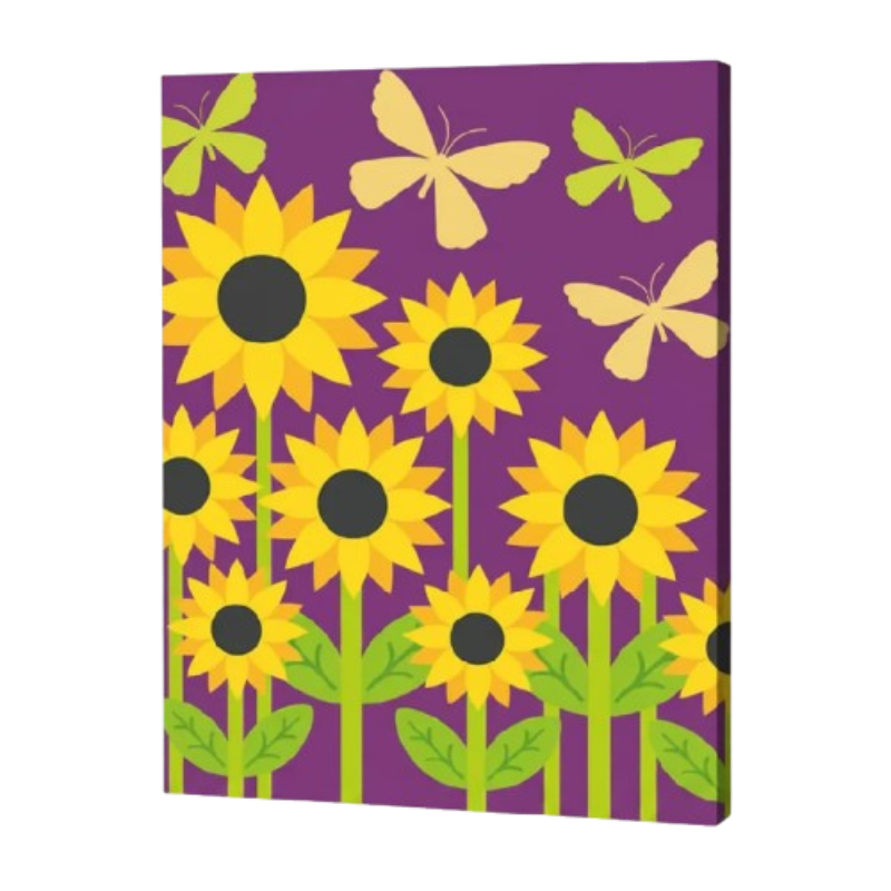 Sunflower Paint by Numbers for Kids