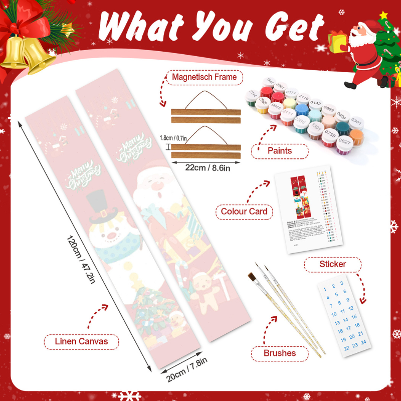 Welcome Christmas Hanging Scroll Paint by Numbers Kit